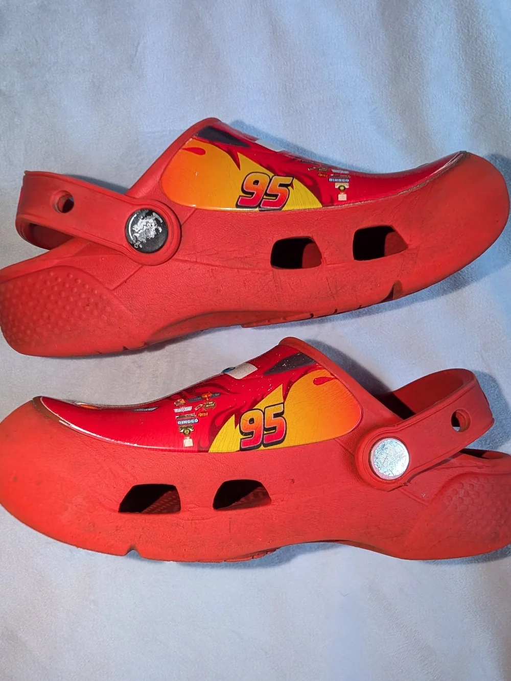Children Size C12 Crocs Lighting Mcqueen Disney Pixar Cars Priston Cup Red